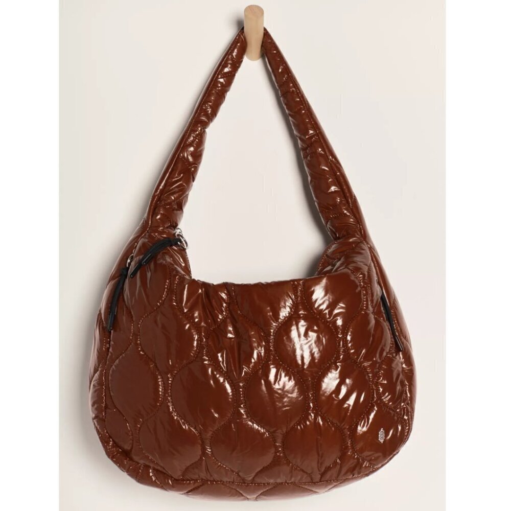 NWT Free People Surplus Shine Carryall Bag in Nutshell